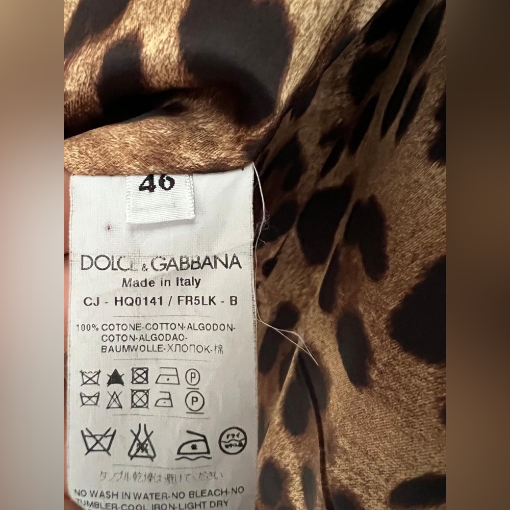 Dolce & Gabbana Women's Brown Striped Luxury
Blazer Jacket Size 46 Leopard Lined - Picture 7 of 8